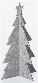 Juletræ felt x-mas grå 25 cm fra Lübec Living OOhh - Tinashjem
